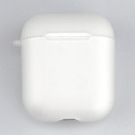 Wholesale Premium TPU Cover and Skin for Apple Airpods Charging Case with Hook Clip (White)
